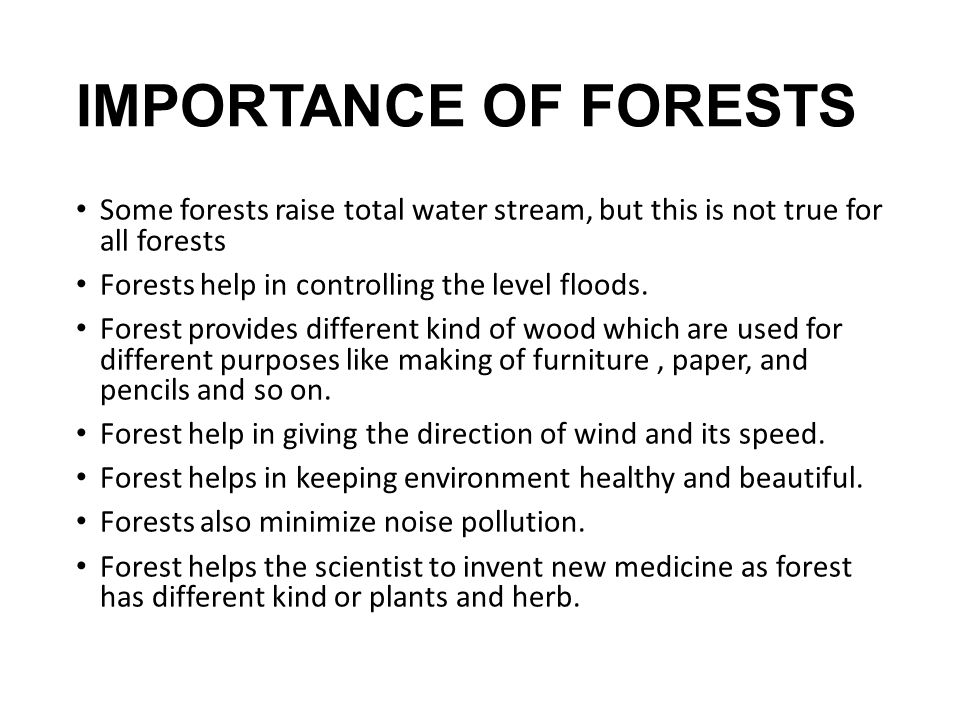 Importance of forest management